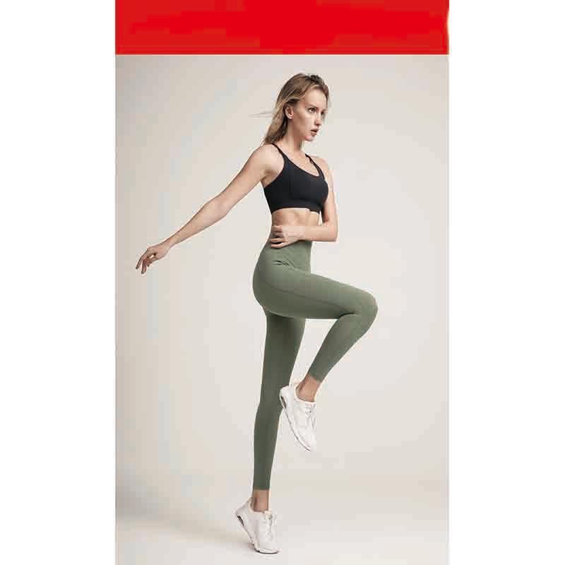 

New Women High-waist Yoga Pants Female Fitness Pants No Embarrassment Line Sports Gym Leggings Comfortable Quality Fabric, Black