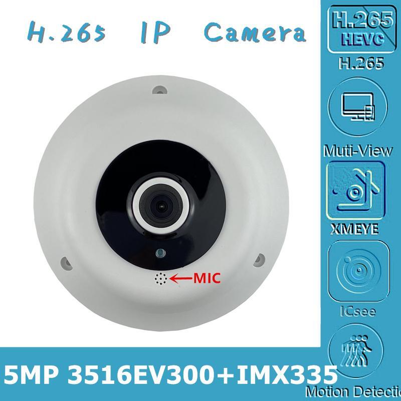 

Integrate MIC 5MP 2592*1944 Panorama IP Ceiling Dome Camera FishEye 3516E+Sony IMX335 Low illumination H.265 IRC CMS XMEYE RTSP1