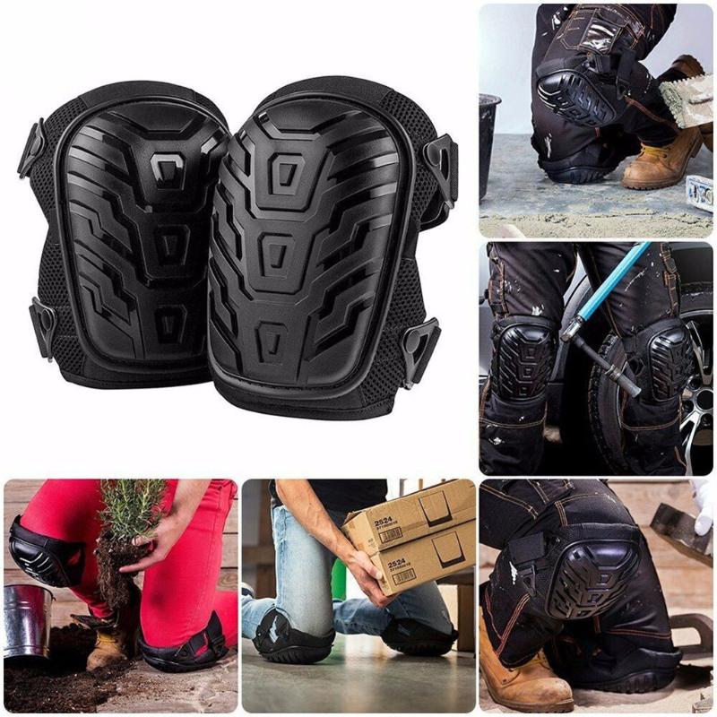 

1Pair Motorcycle Knee Pads Knee Protection Moto Professional Pads Construction Pair Comfort Leg Protectors Work Safety #Y10, Black