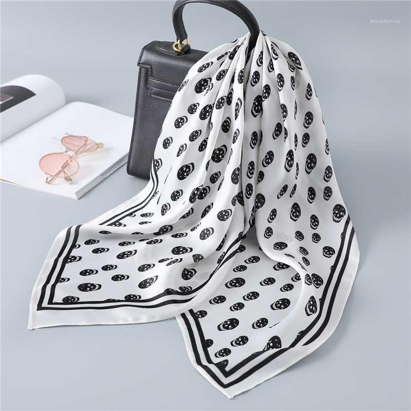 

Skull Scarf Square Silk Hairband Women Foulard Office Neck Scarves Shawls Wraps Fashion Print Female Neckerchief Bandana1