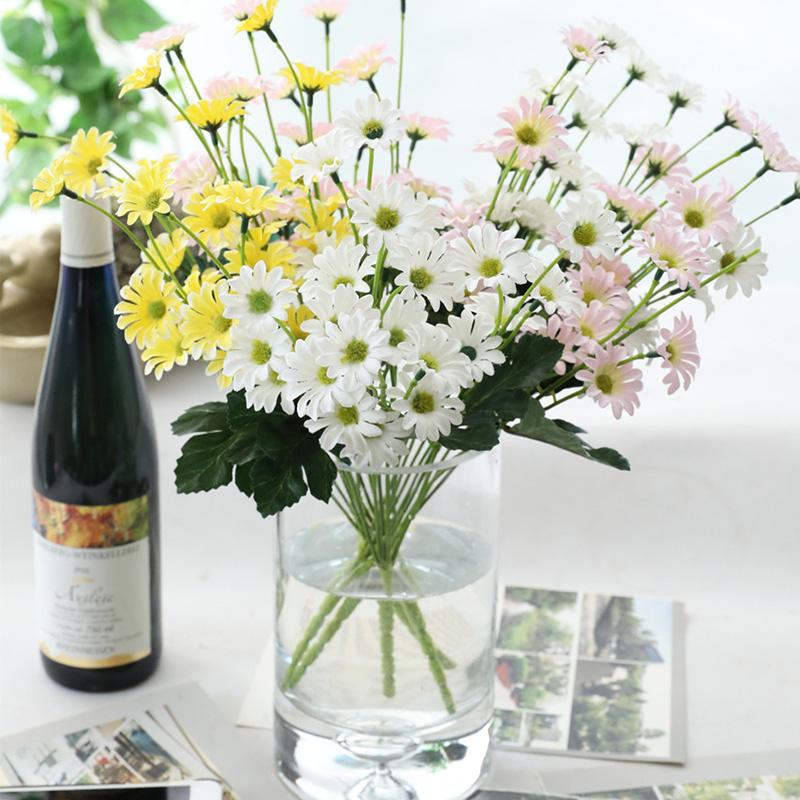 

Wedding Valentine's Day Gift 30 Heads Spring Daisy Flowers Artificial Flower Gerbera Daisy Flowers Heads for DIY Party Decor, Yellow