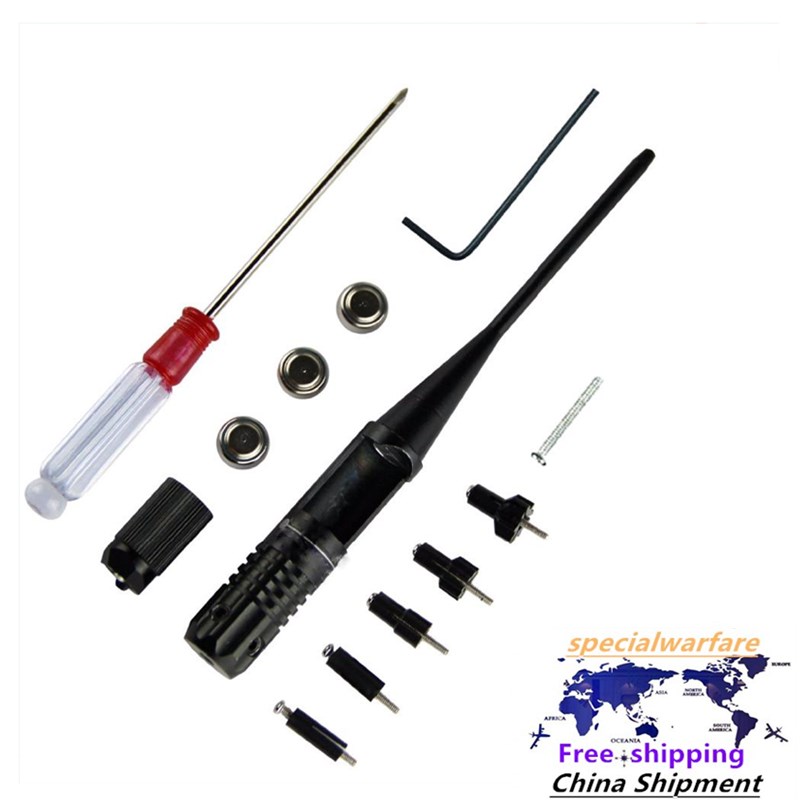 

Adjustable Adapters Rifles Red Laser Bore Sighter Collimator Kit with Box Carry Laser Sight For .22 to .50 Caliber Rifies
