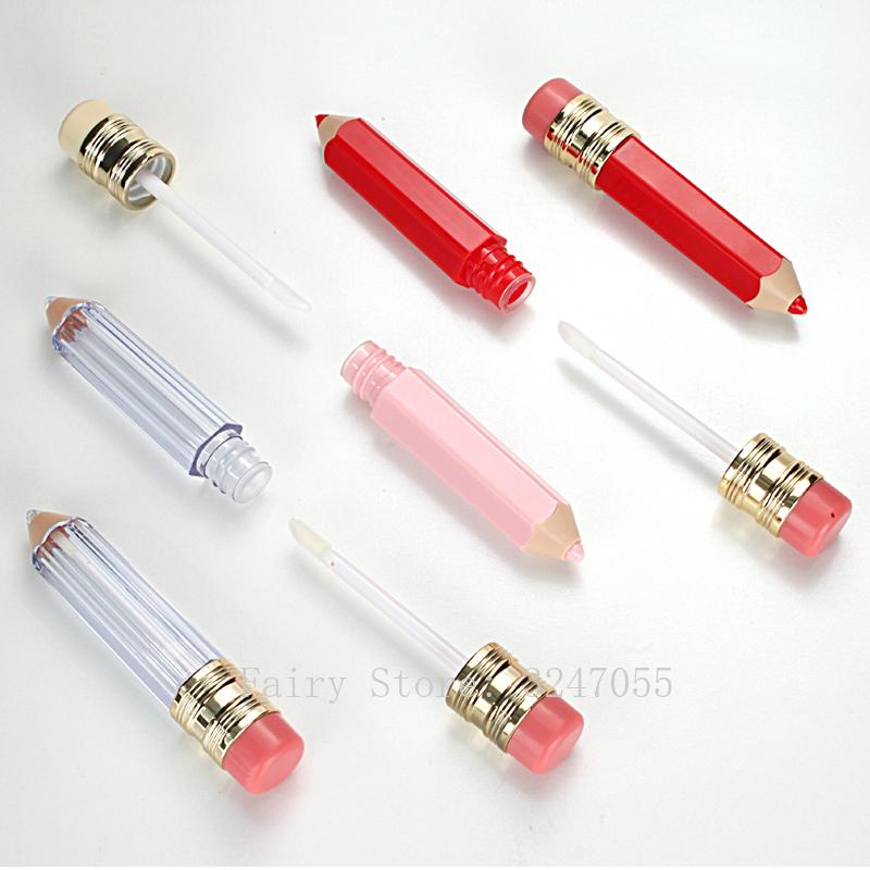 

10pcs 5ml Empty Lip Gloss Tube Container Clear Lip Tubes Pencil Shape Lipstick Fashion Refillable Bottles Lipgloss Bottles