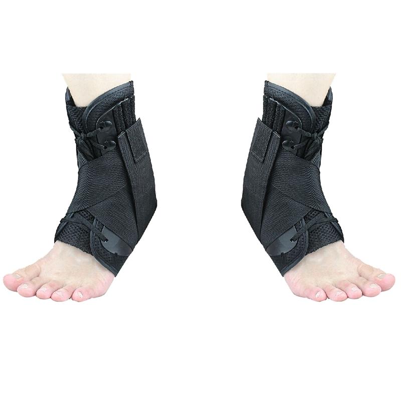 

2 Pcs Adjustable Plantar Fasciitis Splint Sport Pain Toe Foot Brace Support Stabilizer Ankle Protector-L & XL, Black