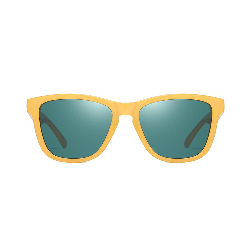 

2021 New Women Yellow Frame Green Lens Sunglasses Mirror Oculos Sun Glasses Gafas De Sol fashion Sunglasses Women