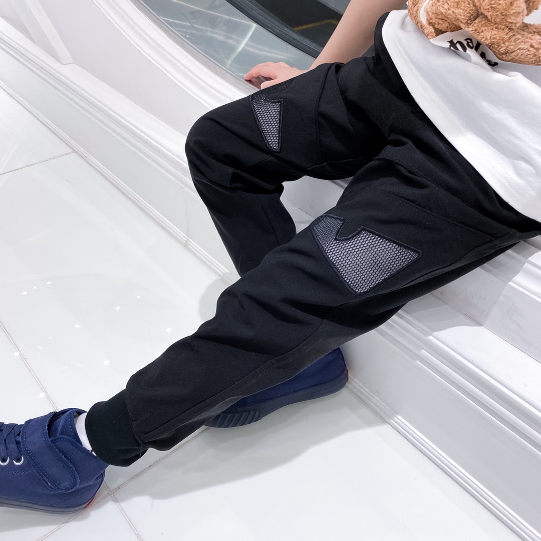 

Hot Boys Casual Trousers 2021 spring Autumn Sports Pants Kids Loose Pants Cartoon Children Clothing, Black