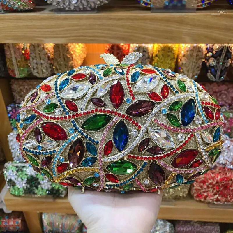 

lady bridal Flower Designer Luxury Crystal diamond Evening bags Clutch Bag Women Party Prom Purse Ladies Wedding Bag Female1, Color same picture