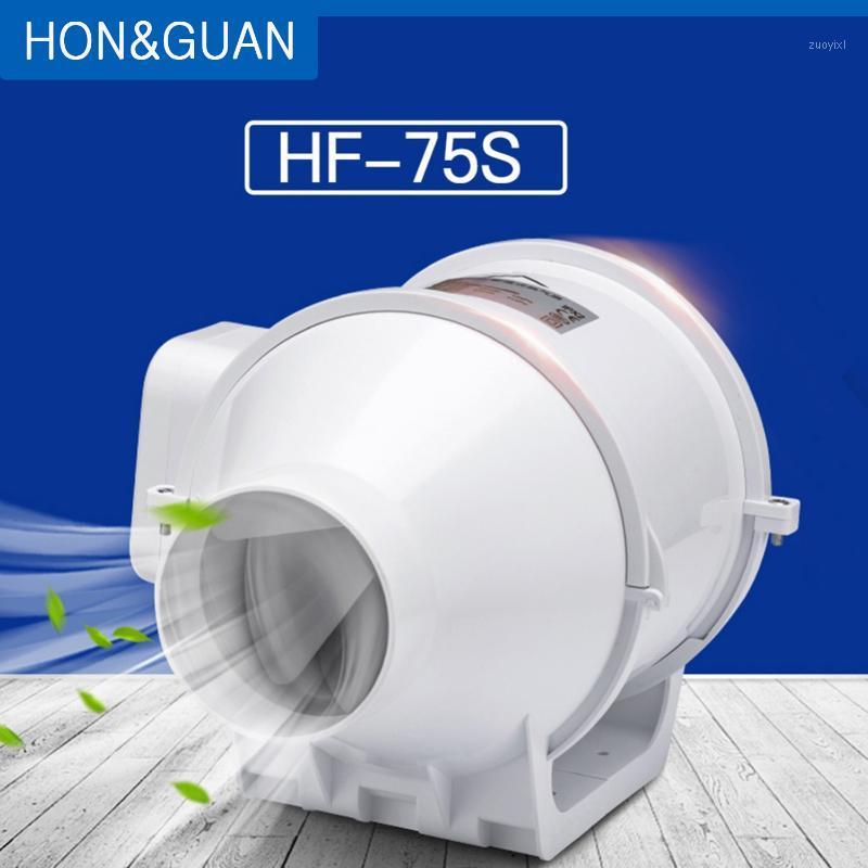 

Hon&Guan 3'' Extractor Fan High Efficiency Mixed Flow Ventilation System Exhaust Air for Bathroom Kitchen Inline Duct Fan HP-75S1