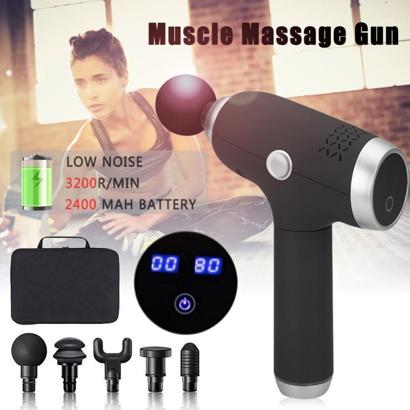 

3200r/min LCD Display Massage Gun Deep Tissue Massager Therapy Gun Exercising Relaxation Slimming Shaping Body Pain Relief1