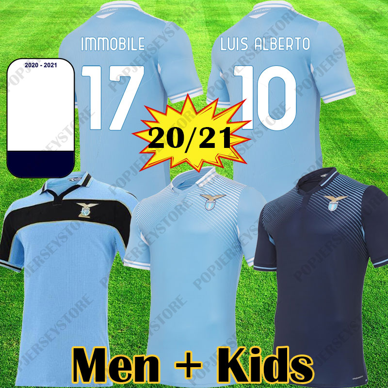 

20 21 New Lazio soccer jerseys 2020 2021 Lazio anniversary football shirt LUIS ALBERTO IMMOBILE SERGEJ Men Kids kits maglia da calcio, 20 21 third