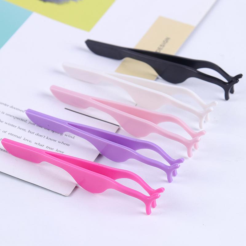 

Wholesale Plastic Eyelashes Tweezers In Bulk False Eyelash Applicator Lash Cleaning Tool Lashes Extension Auxiliary Clamp Tools