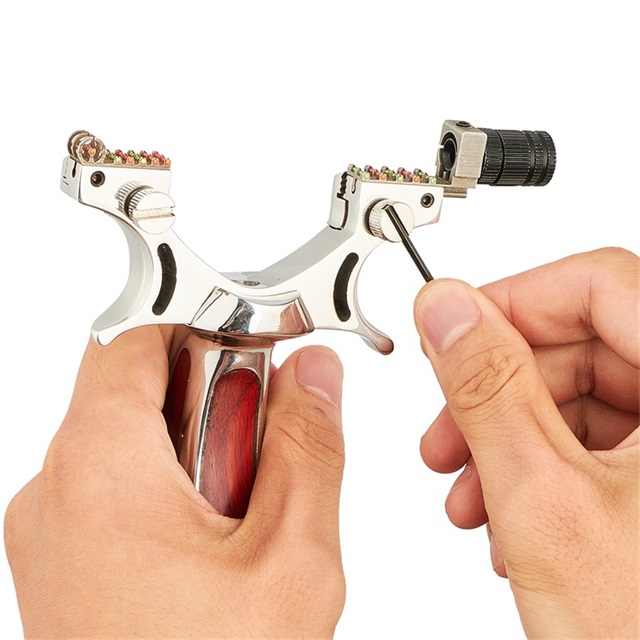

flat rubber band stainless steel catapult for adults