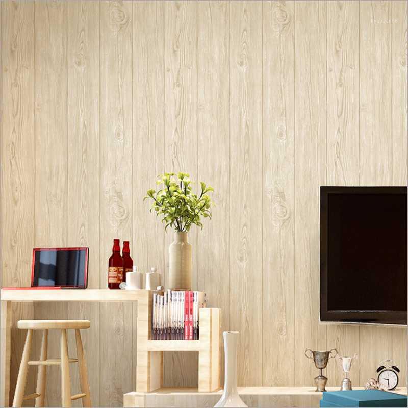 

Modern Chinese Wood grain Non-woven Wallpaper Living Room Sofa Bedroom Background Wall Environmental Protection papel de parede1, 971804 peach wood
