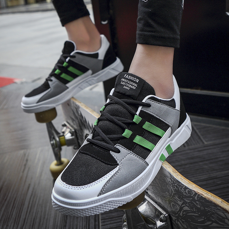 

Tension knits men causal casual spring light flat-income sneakers breathable male shoes B57N, Green