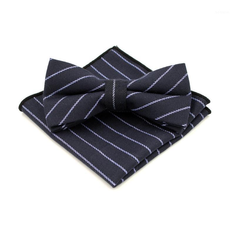 

Fashion Men's Cotton Bow tie Hanky Set Wowen Jacquard Bowtie for Men Pocket Square Wedding Grooms Butterfly S241