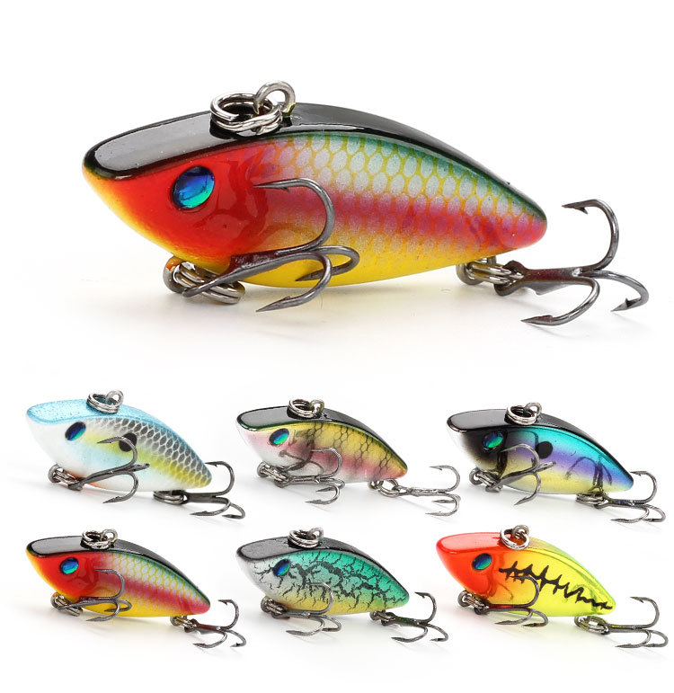 

40mm 4.5g Crankbait Mini Vib Bait Fishing Lure Lipless Rattle Hard Bait Artificial Sinking Wobbler For Fishing Tackle