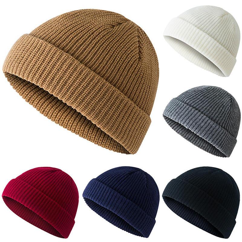

Unisex Beanies For Men Women Winter Hats Knitted Warm Beanie Ribbed Hat Women Skull Cap Autumm Plain Short Caps, Black