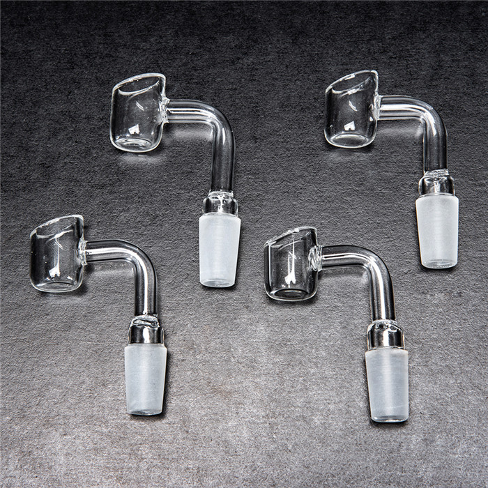 

10mm 14mm 18mm male female 90 45 Degrees club banger domeless quartz nail 100% real Quartz Banger Nails free shipping FY2309