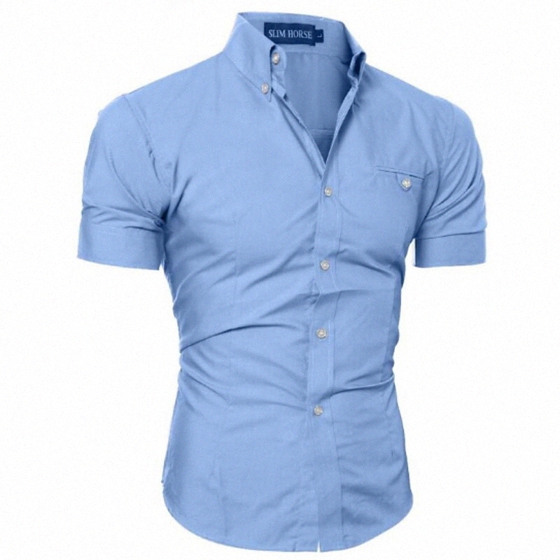 Men's Shirt Solid Colored Plus Size Shirt Collar Daily Work Short Sleeve Tops White Black Purple u1Xc#