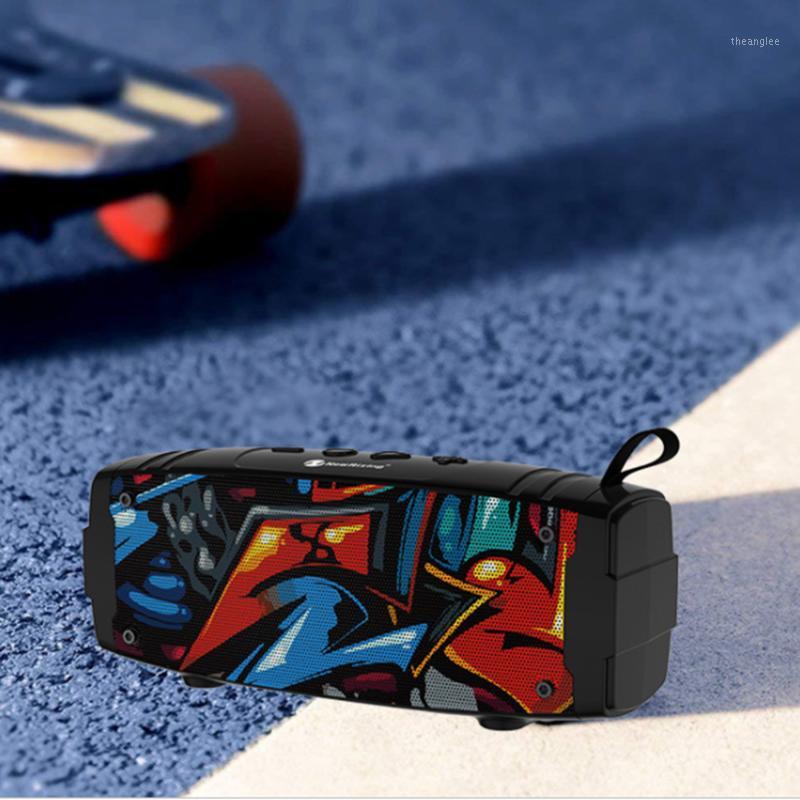 

Wireless Bluetooth Speaker Wireless Portable Card Graffiti Hip Hop Big Volume Outdoor Bass Column Bluetooth Speaker1