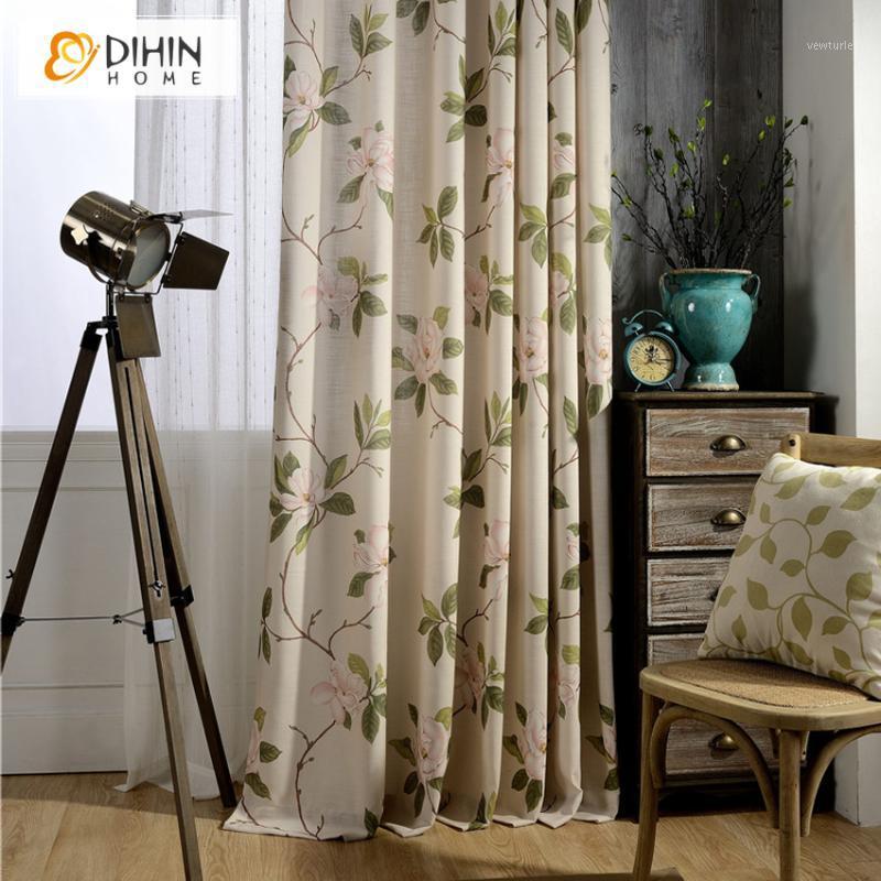 

DIHIN 1 PC Garden Jacquard Curtain 3 COlors Cloth Curtains Cortina For Living room Bedroom Kitchen Shade Window Treatment Blinds1, Color c