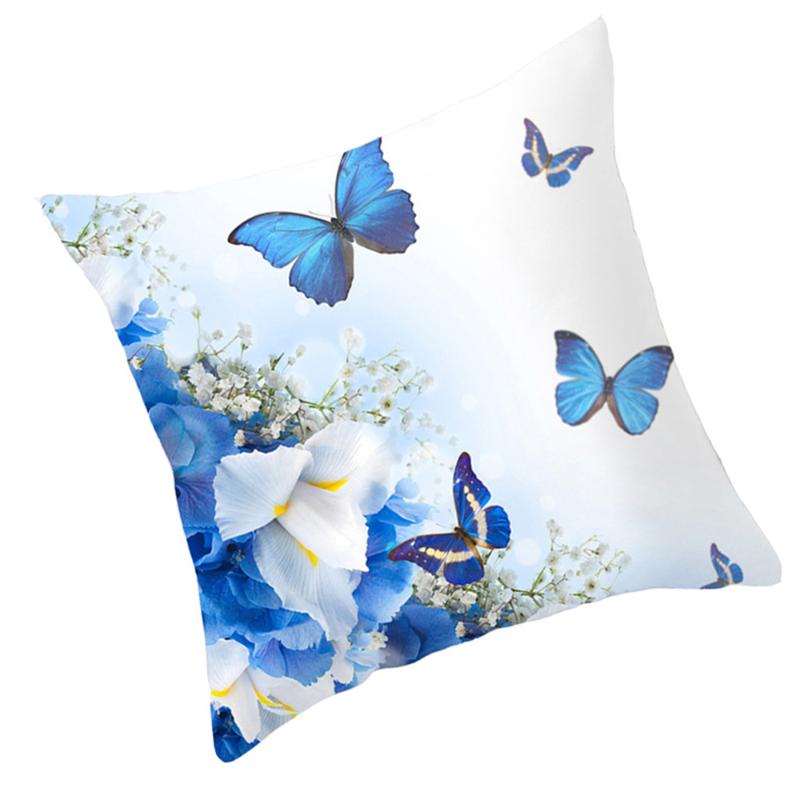

Modern Simple Cushion Cover Throw Pillow Case Home Bed Room Sofa Butterfly Print Car Waist Headrest Pillow Cover Decoration, As show