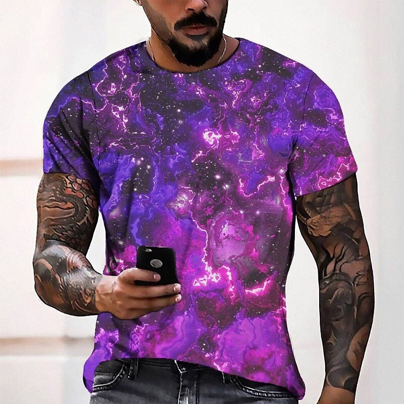 T-shirt Tee T-shirt 3D 3D Imprimer Graphic Cou rond Casual Daily 3D Imprimé à manches courtes Haut de mode Cool Cool Confortable Red G90o #