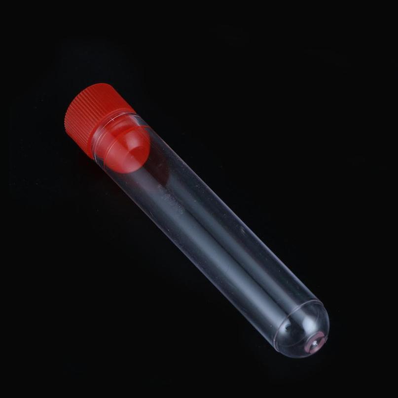 

Hard Plastic Test Tube With Plug Cap 12x60mm Transparent Round Bottom Vial Container Laboratory Experiment Suppli jlltnF
