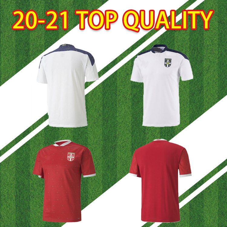 

2020 2021 Serbia Soccer Jerseys national team home away Radonjic Mitrovic Gudelj Rajkovic Jovic 20 21 football shirts S-2XL, Black;yellow