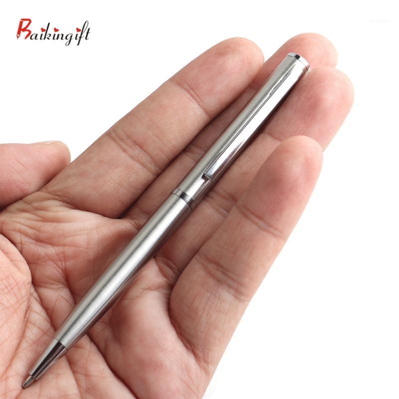 

2/11/20/Set Genkky Mini Ballpoint Pen Metal Stainless Steel Material Rotating Style Oily Ball Pens For School Office Gift Pen1, 20 pcs refills