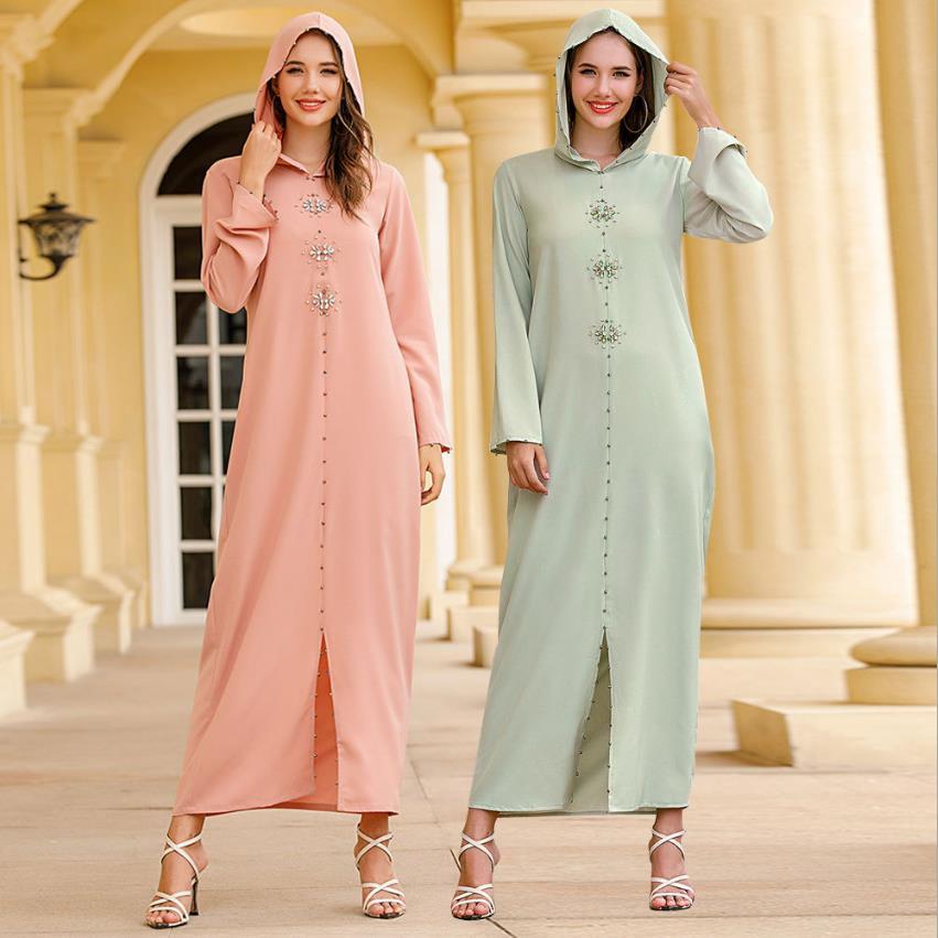 

Islamic with a hood peignoir dubai hijab female dress abaya saudi robes djellaba Muslim femme f1050w, Blake