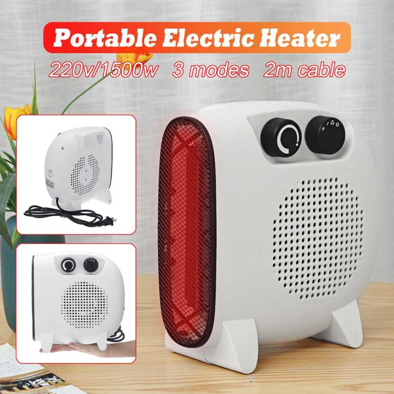 

220V 1500W Portable Mini Electric Heater Winter Warm Home Office Desktop 3 modes with temperature control