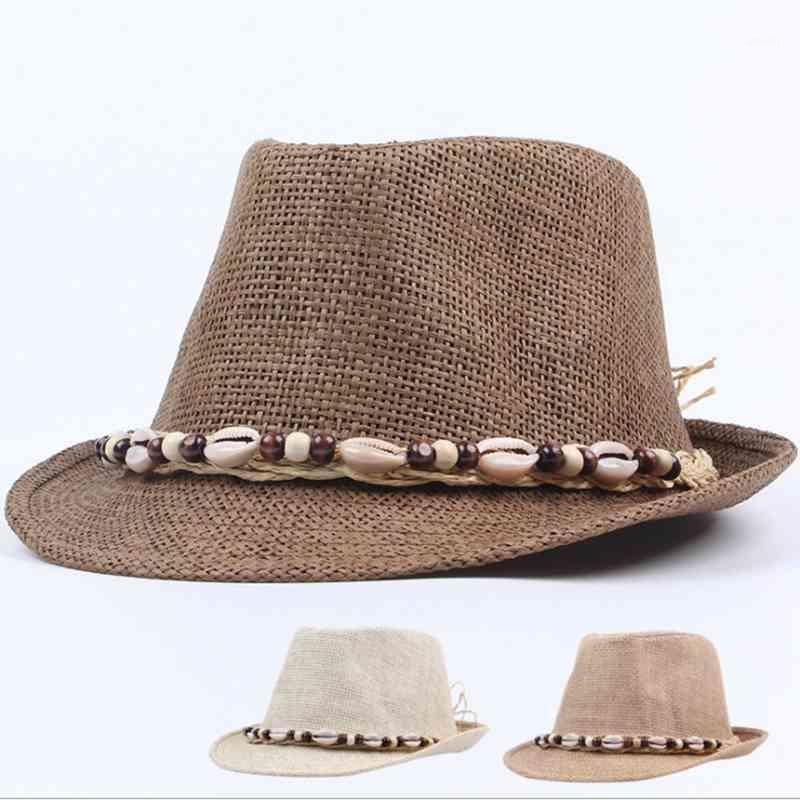 

WZCX 2020 New Shell Solid Color Korean Version Beach Hat Casual Tide Unisex Outdoor Straw Hat Summer Cap1, Picture color