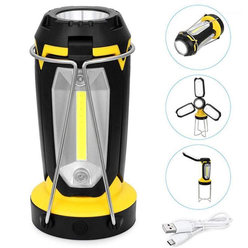 

USB Rechargeable/ Foldable Tent Lantern XPE+3*COB LED Bulb Lamp Emergency Night Fishing Light Outdoor Portable Camping Lamps1
