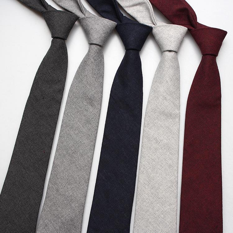

Neck Ties Men Slim Solid Necktie Casual Cotton Black For Man Skinny Designer Narrow Business Wedding Corbatas1