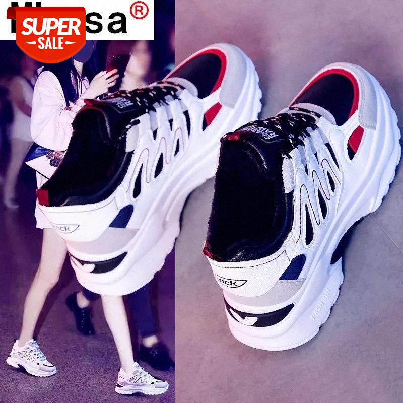 

Women Shoes 2021 Spring Autumn Women Vulcanized Shoes Mesh Casual Flats Platform Fashion Low Top White Sneakers #4W9u, Beige