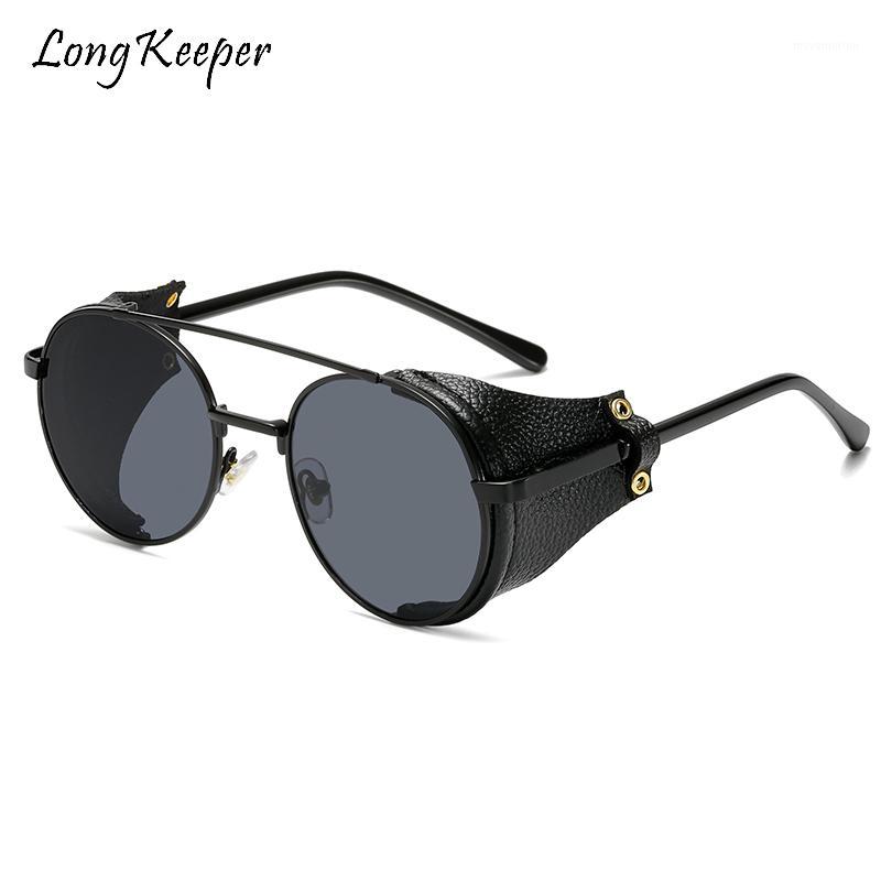 

Steampunk Men Sunglasses Man Round Sunglasses Vintage Metal Steam Punk UV400 Male Goggles1