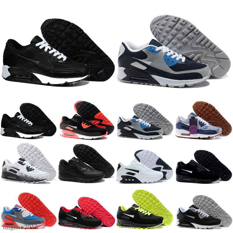 

2022 Men Sneakers Classic 90 Running Shoes Top Quality Sports Trainer Cushion Surface Breathable Sports 36-45, Color 11