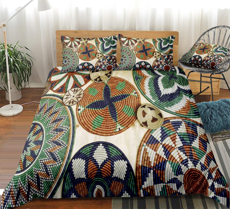 

Boho Bedding Sets Chic Bohemian Bed Sets Colorful Woven Pattern Design Soft Microfibe Bed Linens for Boys Girls Dropshipper, 01