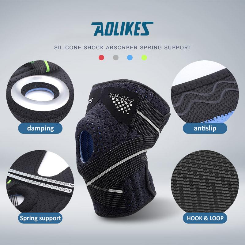 

1pcs Knee Pad Sleeve Leg Protector For Running Jogging Hiking Football Soccer Legwarmer Sportswear Accessories, Br