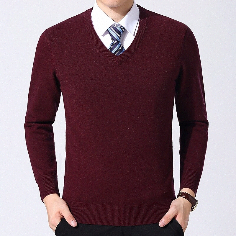 Men's Cardigan Pullover Sweater Knitted Braided Solid Color Stylish Wedding Long Sleeve Sweater Cardigans V Neck Fall Winter Purple Wine Gray F
