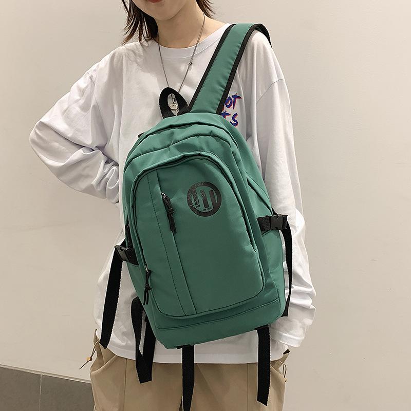 

Hot Simple print nylon women Backpack men and Women Casual Large Capacity School Bag Simple College Wind Travel Backpack female