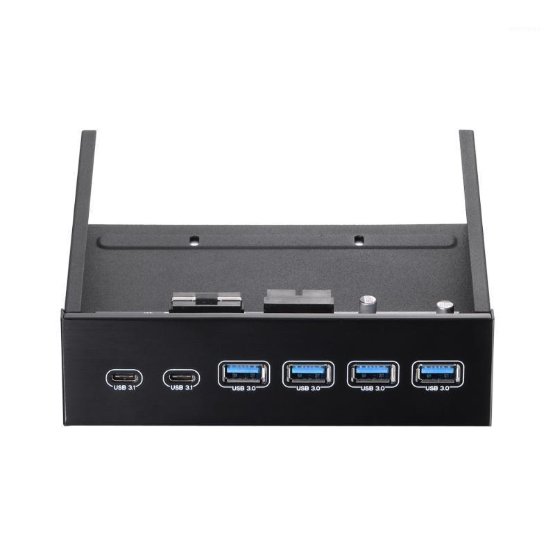 

5.25" Front Bay USB HUB 2-Port USB 3.1 & 4-Port 3.0 High Speed 5Gbps Hub Front Panel Computer Case Optical Drive Bay1