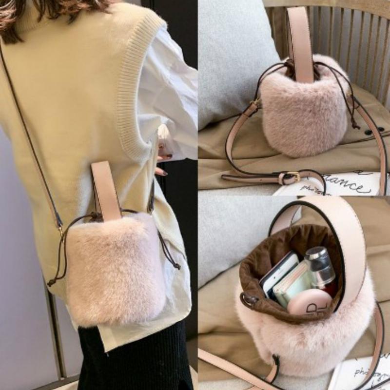 

Niche design leather handbags bucket bag women 2021 new fashion all-match leather shoulder messenger portable lady bag, Black