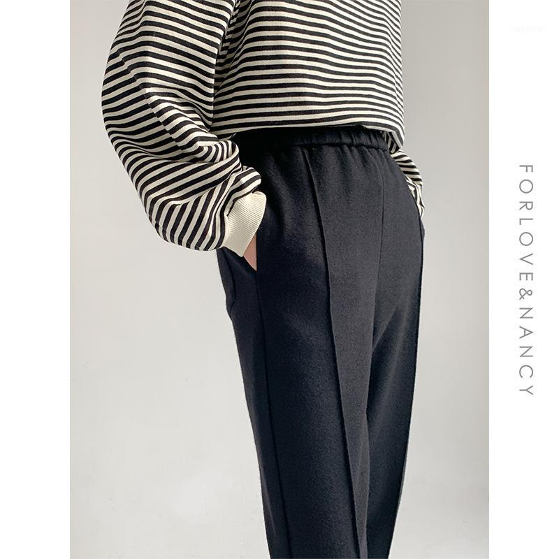 

Women Korean winter casual pants women thick and thin elastic straight leg pants Sports and Entertainment1