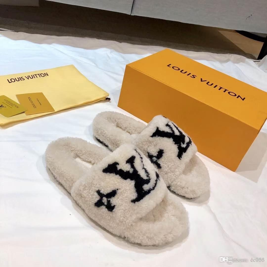 

2021 designer slippers new luxury slide women's winter rubber SANDALS BEACH slide fashion antiskid slippers indoor shoes size 35-41, Black