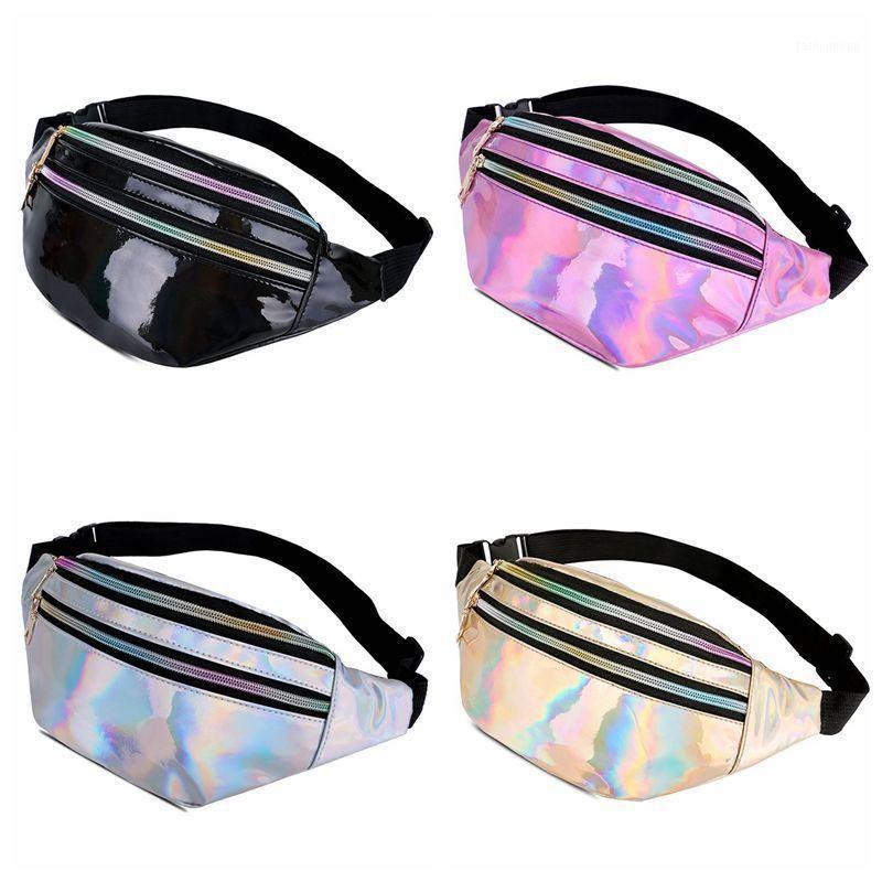 

Fanny Pack 2020 New Geometric Laser Chest Bag Fashion Waist Bags Phone Pouch Bag Women Cheap Chest Belt Pink Silver1, Sky blue