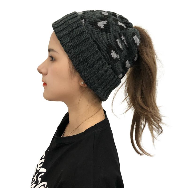 

Beanie/Skull Caps Women Winter Hat Ladies Knitted Warm Soft Trendy Fashion Printed Beanie Elegant All-match For Female, Black