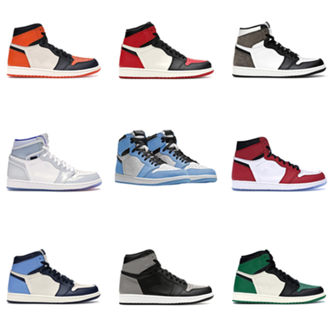 

With Box 1 Hot High OG Unions X Bred Satin Black Toe NRG No L s University Blue Chicago Royal Varsity Red UNC Fearless 1 Designer Shoes, Color-16