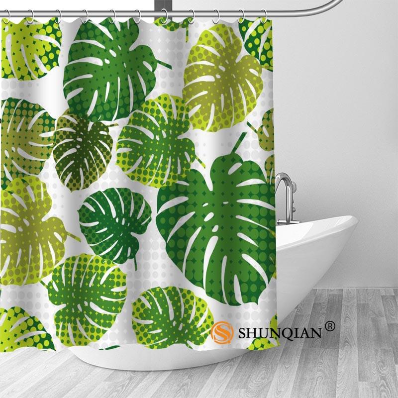 

Tropical Flower Pattern Shower Curtains Custom Bathroom Curtain Waterproof Bathroom Fabric Polyester Shower Curtain 1pcs custom